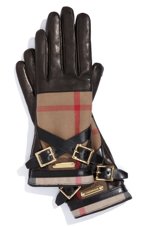 burberry leather gloves|burberry beanies women's.